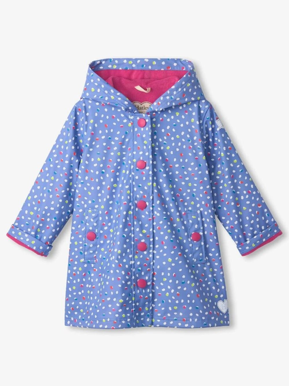 Hatley Lots Of Dots Button-Up Rain Jacket 2T